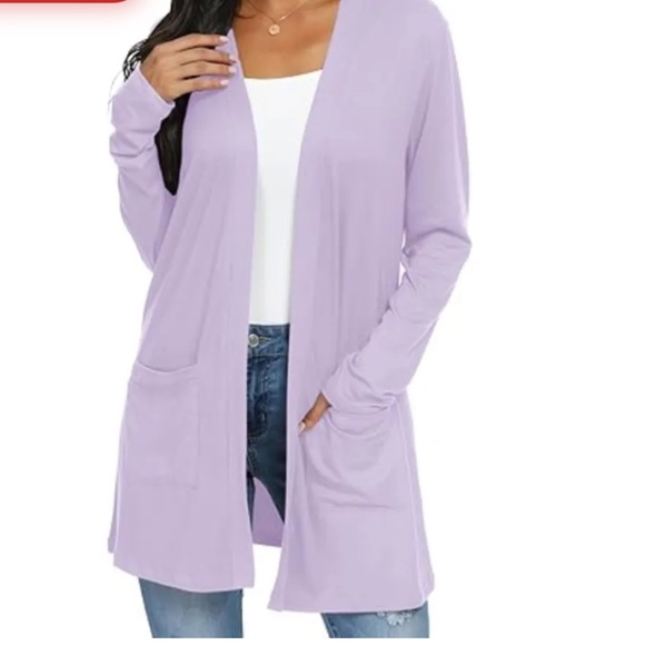 LOFT Lilac Open-Front Cardigan 💜 - Picture 9 of 9